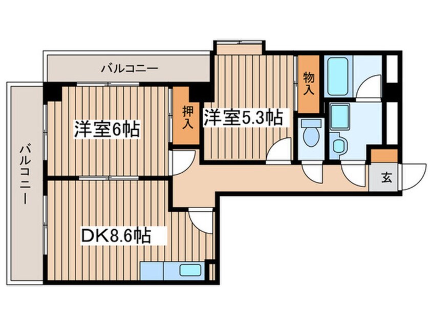 間取図 ルブラ・ナカヤマ