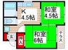 サンハイム平和台 2Kの間取り