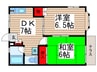 サンレイム１１ 2DKの間取り