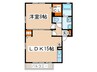 カサベルデ桃並 1LDKの間取り