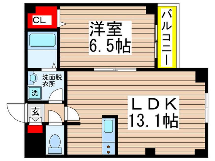 間取図 Riria本千葉弐番館