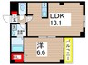 Riria本千葉弐番館 1LDKの間取り