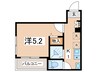 MELDIA矢部 1Kの間取り