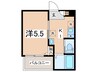MELDIA矢部 1Kの間取り