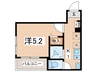 MELDIA矢部 1Kの間取り