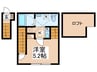 クリークバレー 1Kの間取り