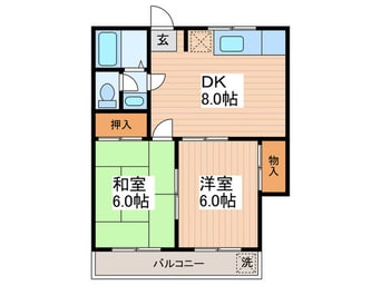 間取図 ｴｽﾎﾟﾜｰﾙＡ