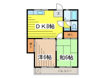 間取図 ｴｽﾎﾟﾜｰﾙＡ
