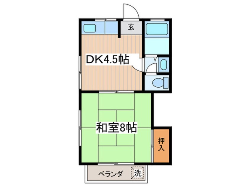 間取図 ｴｽﾎﾟﾜｰﾙＡ