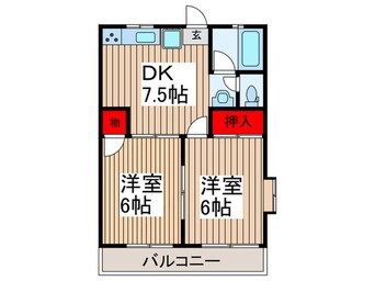 間取図 コ－ポ三角