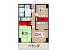 エルド－ル入間 2DKの間取り