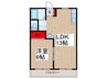 小高ハイツ 1LDKの間取り