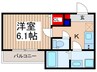 ジーメゾン上福岡 1Kの間取り