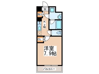 間取図 ﾌﾟﾚｰﾙﾄﾞｩｰｸ千歳烏山(203)