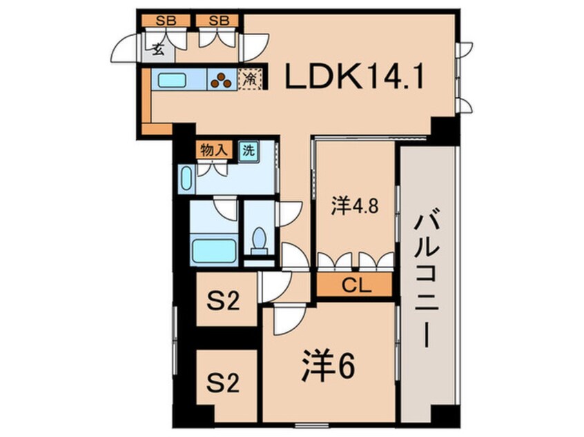 間取図 フロンティアテラス目黒