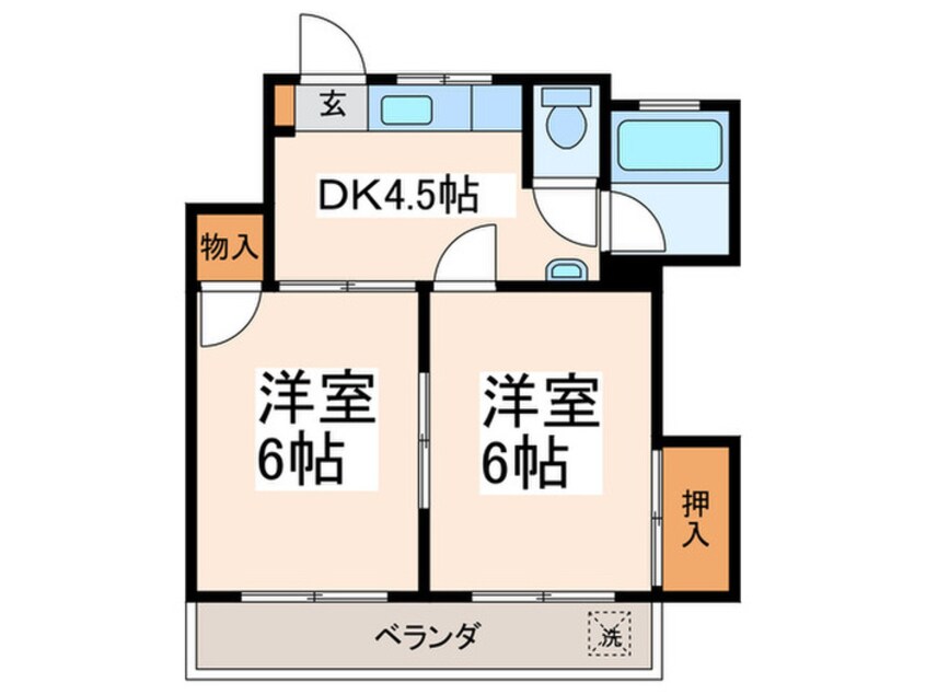間取図 コ－ポラスオオヌマ
