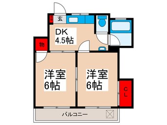 間取図 コ－ポラスオオヌマ