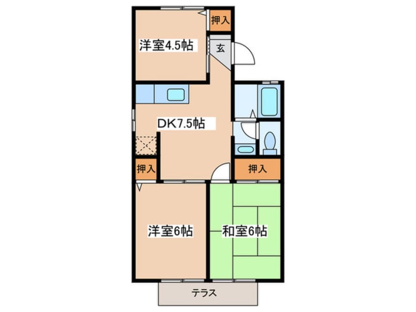 間取図 コ－ポ滝沢Ｃ