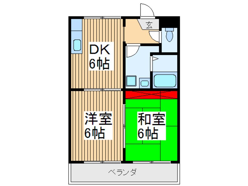 間取図 パルデンス若葉