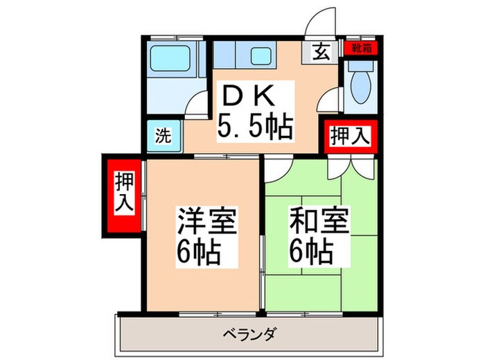 間取り図 サンライズＣ（コ－ポ新藤）