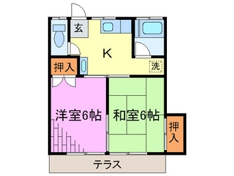 間取図 サンライズＣ（コ－ポ新藤）