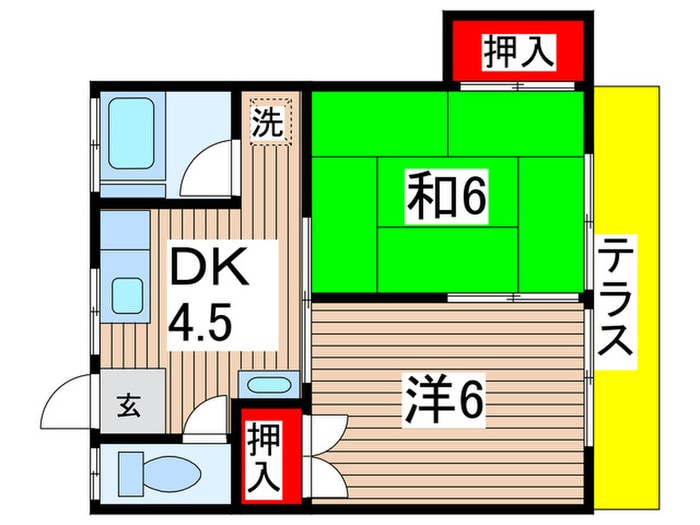 間取り図 サンライズＣ（コ－ポ新藤）