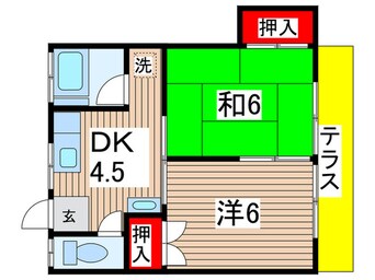 間取図 サンライズＣ（コ－ポ新藤）