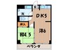 グレイスビル 2DKの間取り