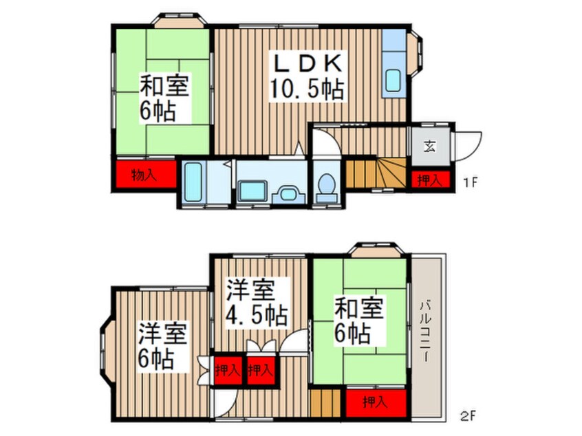 間取図 西大輪戸建