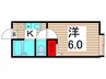 サブウェイ北綾瀬Ａ 1Kの間取り