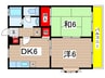 アドバンス多摩Ｂ 2DKの間取り