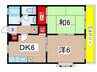 アドバンス多摩Ｂ 2DKの間取り