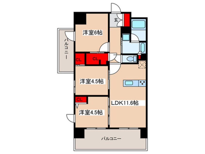 間取図 ジニア浅草