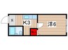 新八幡ハイツ 1Kの間取り