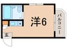 国都マンション常盤台 1Rの間取り