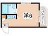 国都マンション常盤台 1Rの間取り