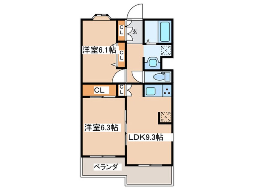間取図 PLENDY-HILLS 高幡不動