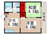 あやめハイツＢ棟 2DKの間取り