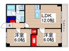 パ－ルエミネンス 2LDKの間取り