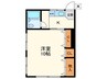布施アパート 1Kの間取り