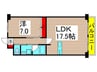 クイーンパレス浅伊 1LDKの間取り