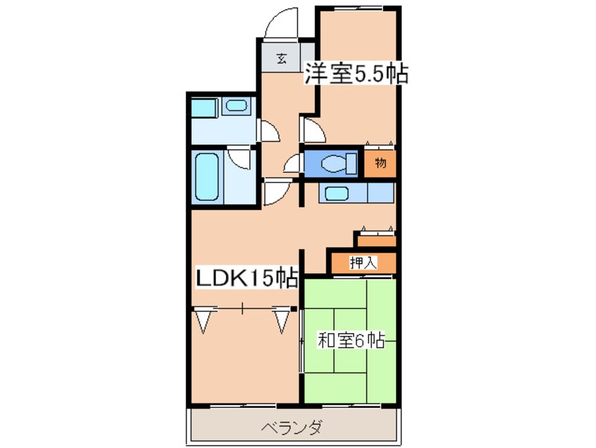 間取図 潮ハイツ（１Ｆ）