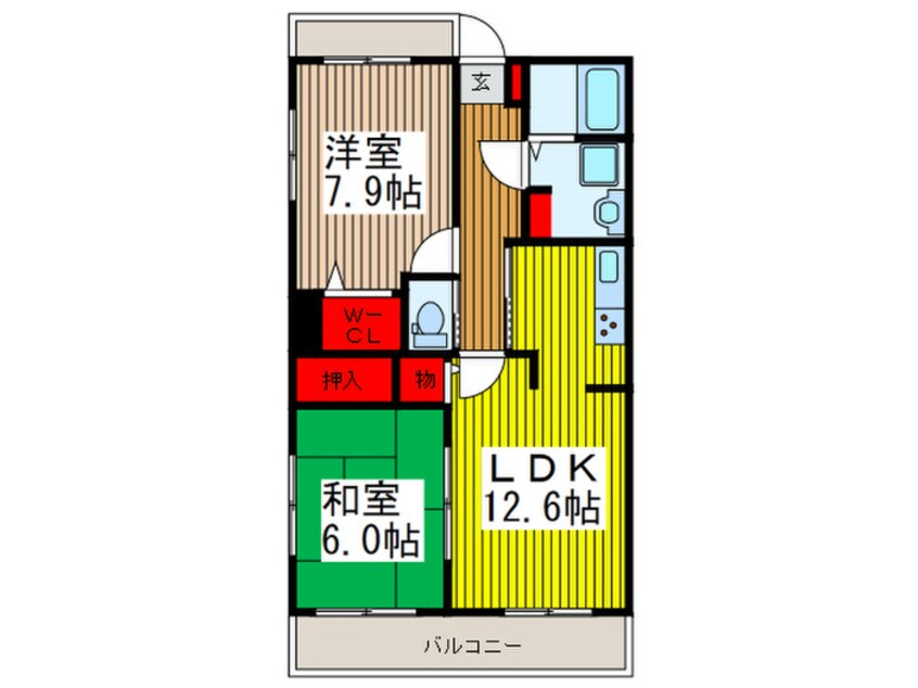 間取図 Ｍ　Ｈａｒｖｅｓｔ　Ｒｉｄｇｅ