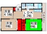 川上マンション 3LDKの間取り