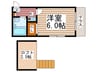 シェモア 1Kの間取り