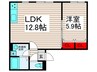 ｳｴｽﾄ･ﾊｲﾗﾝﾄﾞ･ｺｰﾄ 1LDKの間取り
