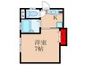 グローリーパル 1Kの間取り