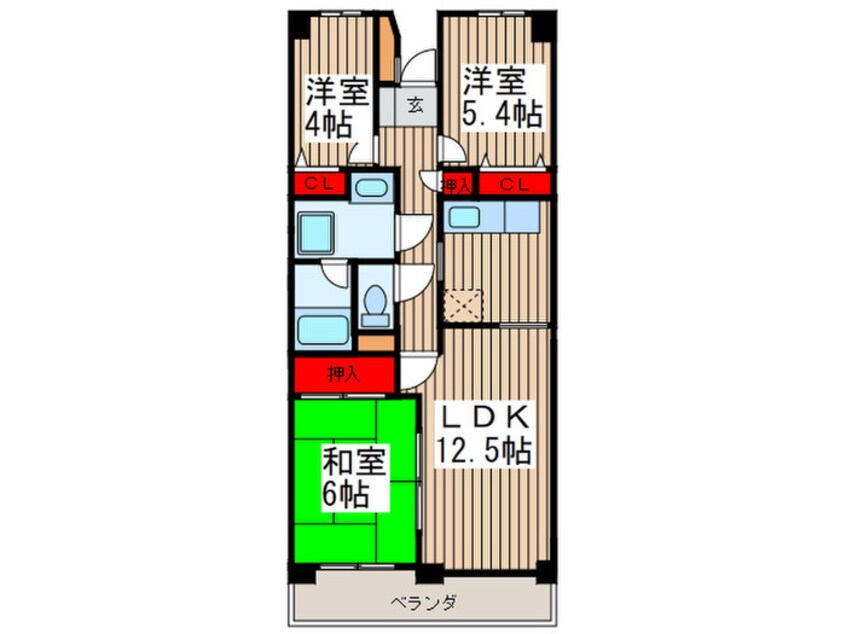 間取図 潮ハイツ（５Ｆ）