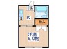 サンライズ北原 1Kの間取り