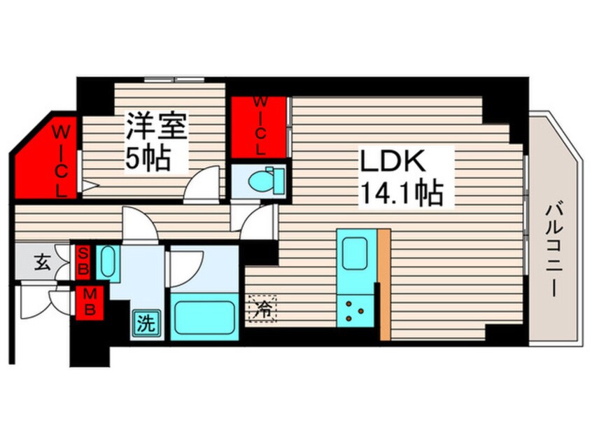 間取図 エスポアール扇西